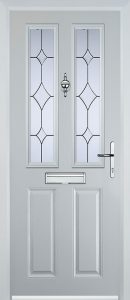 Edale Door in White with Bevel & Lead