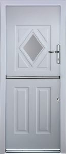 Stable Diamond Door in White