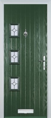 Antwerp (H) Door in Green